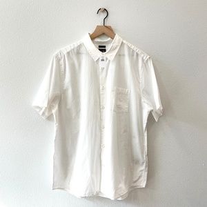 Gap Men's White Linen Button Down with Pocket